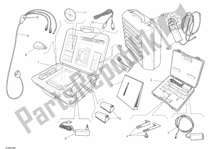 Alle onderdelen voor de Check Instrument Dds van de Ducati Sport ST3 S ABS 1000 2007